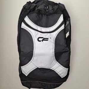 Cage Fighter MMA black and white workout gym bag / backpack